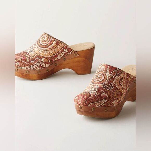 Sundance Five Worlds by Cordani Cyrilla Clogs NEW 7 Brown Multi - Picture 1 of 13